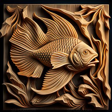 3D model st Fire barbus fish (STL)